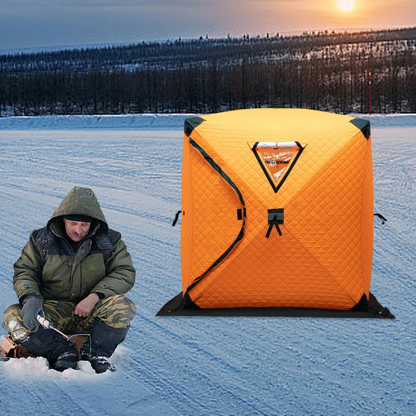 Outdoor Winter with Cotton Insulation, Windproof and Ice GlowCart