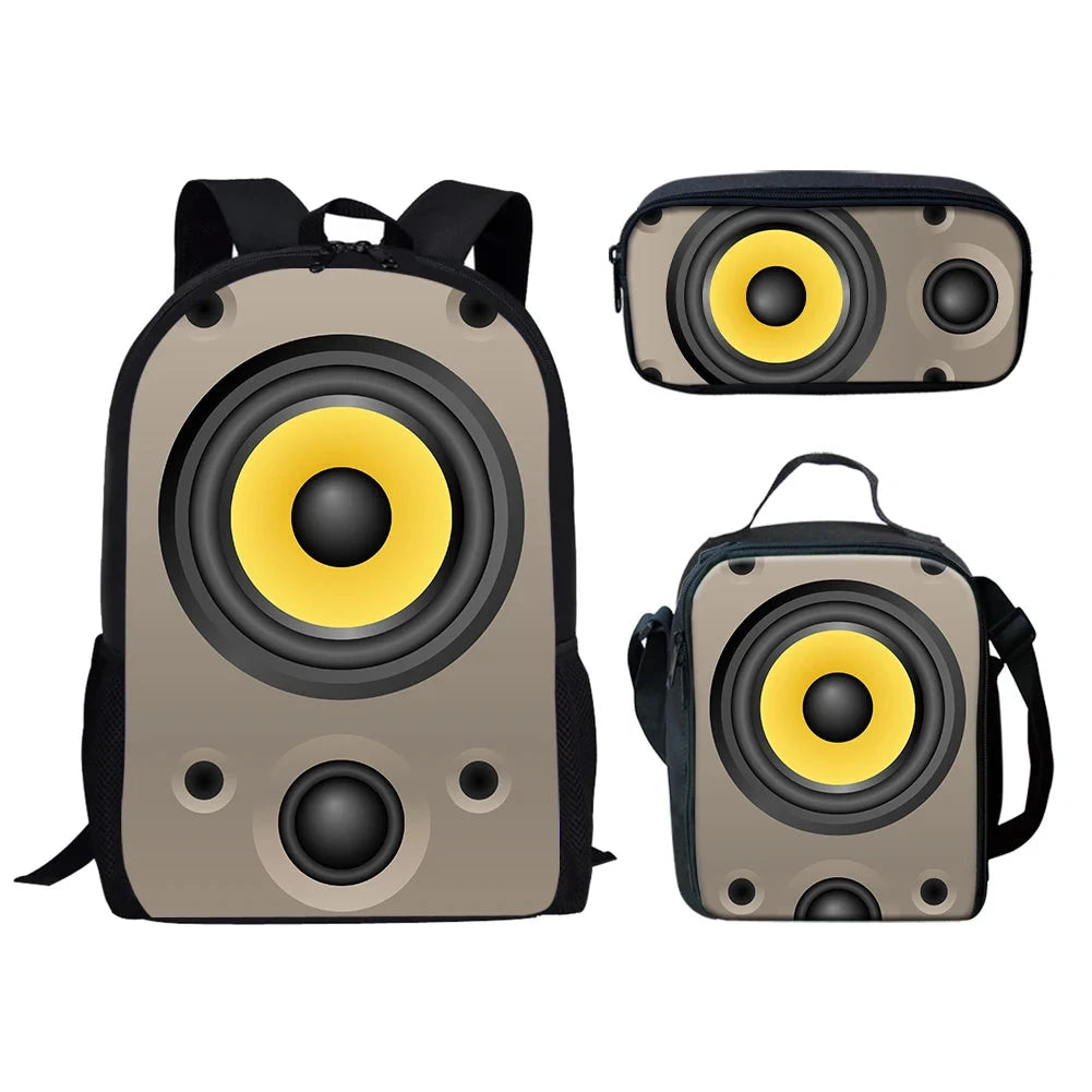 Popular Youthful Audio Speaker Pattern 3D Print 3pcs/Set GlowCart