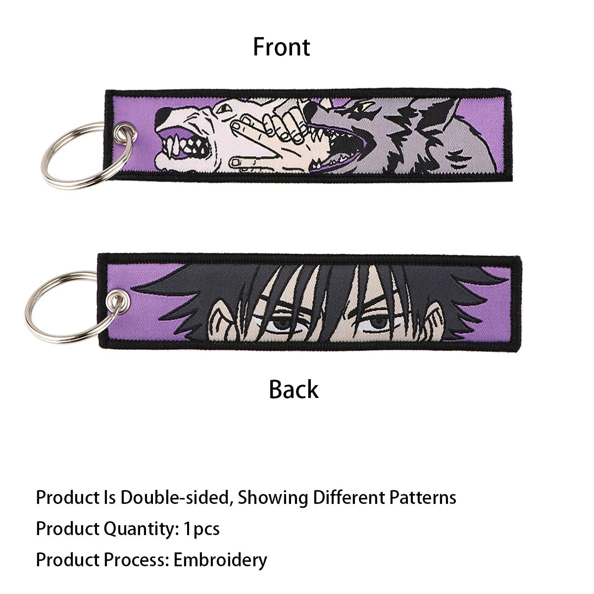 Classic Anime Cool Embroidery Key Fobs Key Tag Motorcycles GlowCart