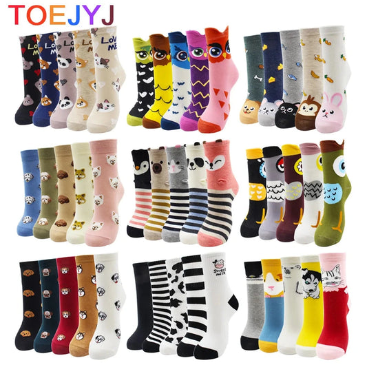 5 Pairs New Fashion Colorful Harajuku Korean Kawaii Cute GlowCart
