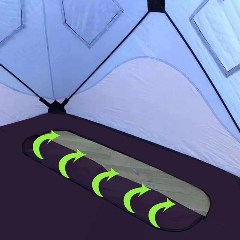1.8X1.8M 3-4 Persons Pop up Winter Fishing Tent Shelter Keep GlowCart