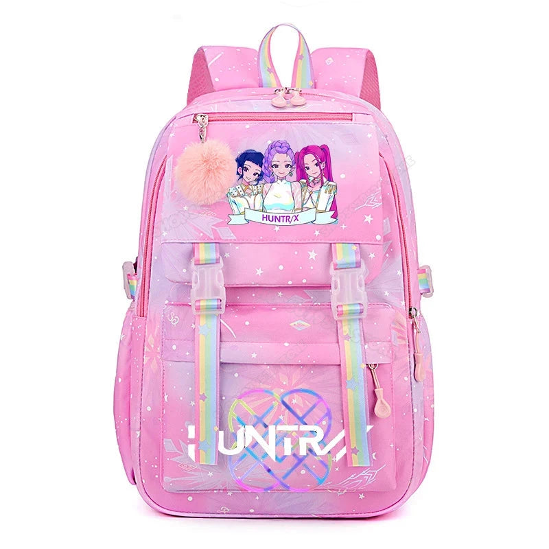 KPop Demon Hunters Backpack High-capacity Kids Knapsacks Movie Music Girl School Schoolbags Cartoon Anime Student Rucksack GlowCart