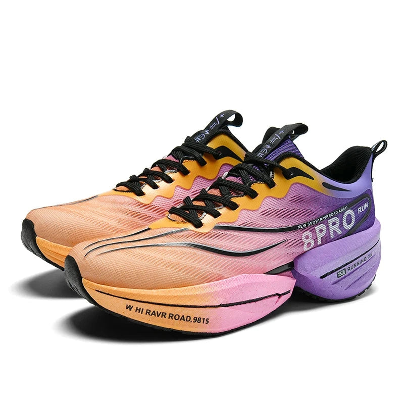 New Men's Carbon Plate Sneakers Outdoor Soft Sole Mesh GlowCart