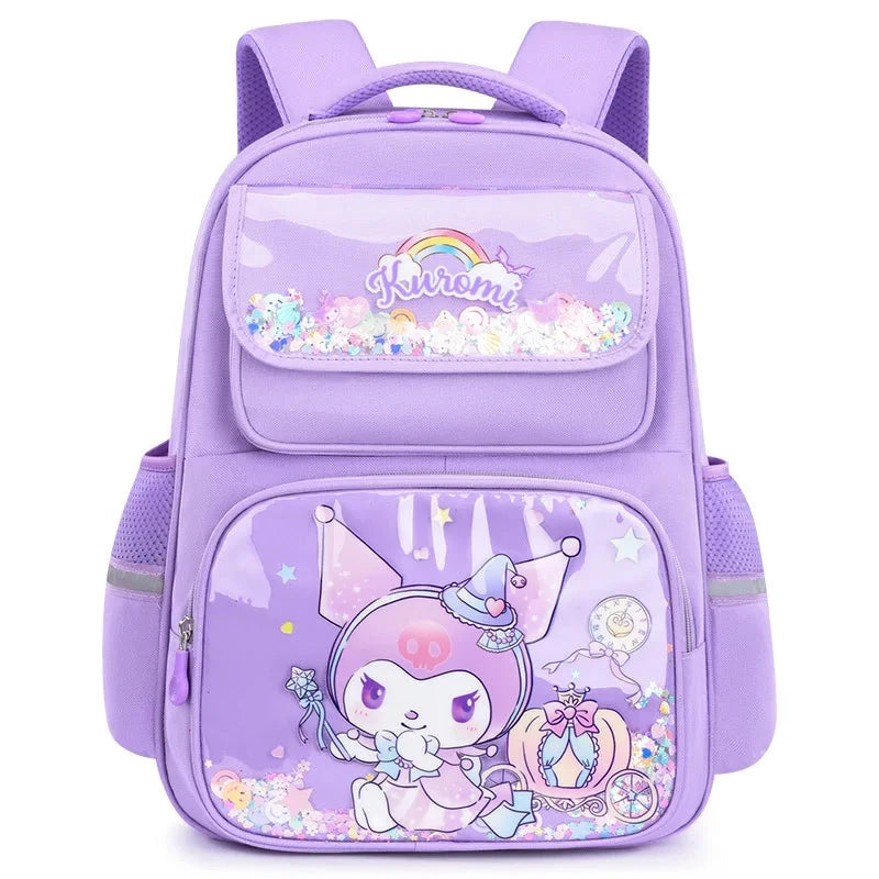 Pupil Schoolbag Backpack Lightweight Student Large Capacity Children's Cute Bags Cinnamoroll  Kuromi Sanrio My Melody Child GlowCart