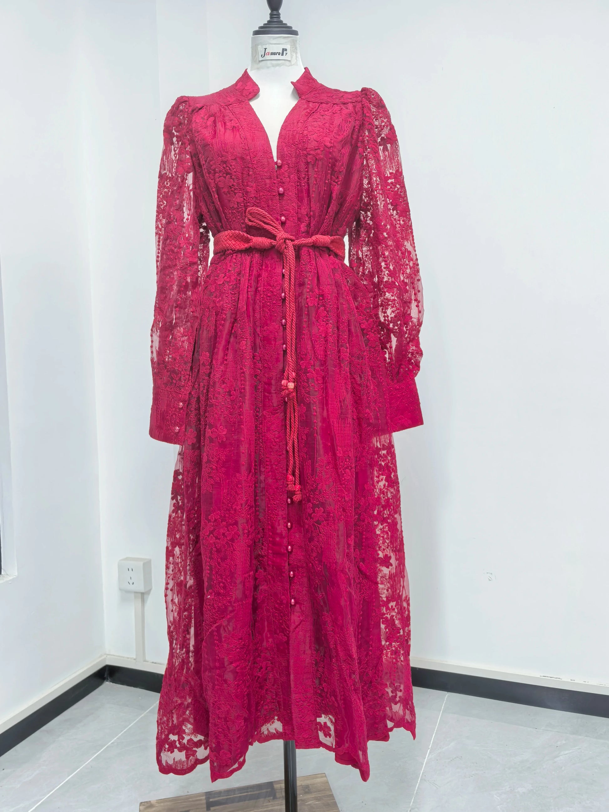 Luxury Embroidery Formal Dresses Women Summer Autumn Lantern GlowCart