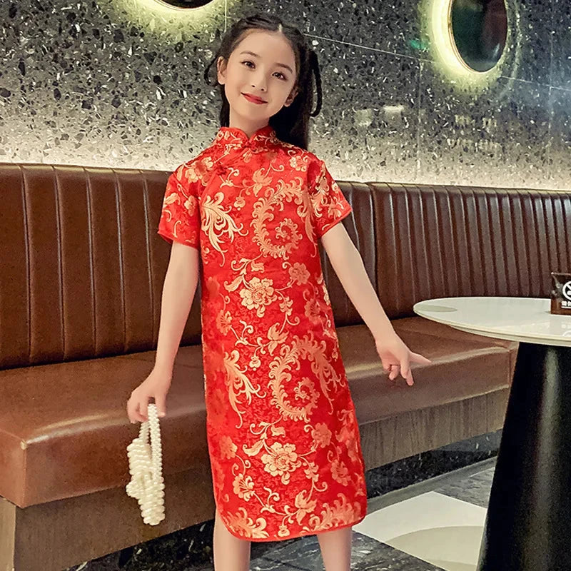 Summer Modern Cheongsam Children Girls Dresses Baby Fashion GlowCart