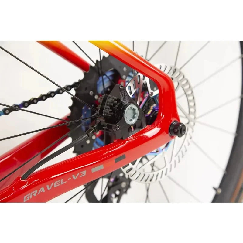 TWITTER GRAVEL-V3 Wheel Peak EDS radio variable 13speed Flat handlebar full carbon fiber gravel road bike hydraulic disc brakes GlowCart