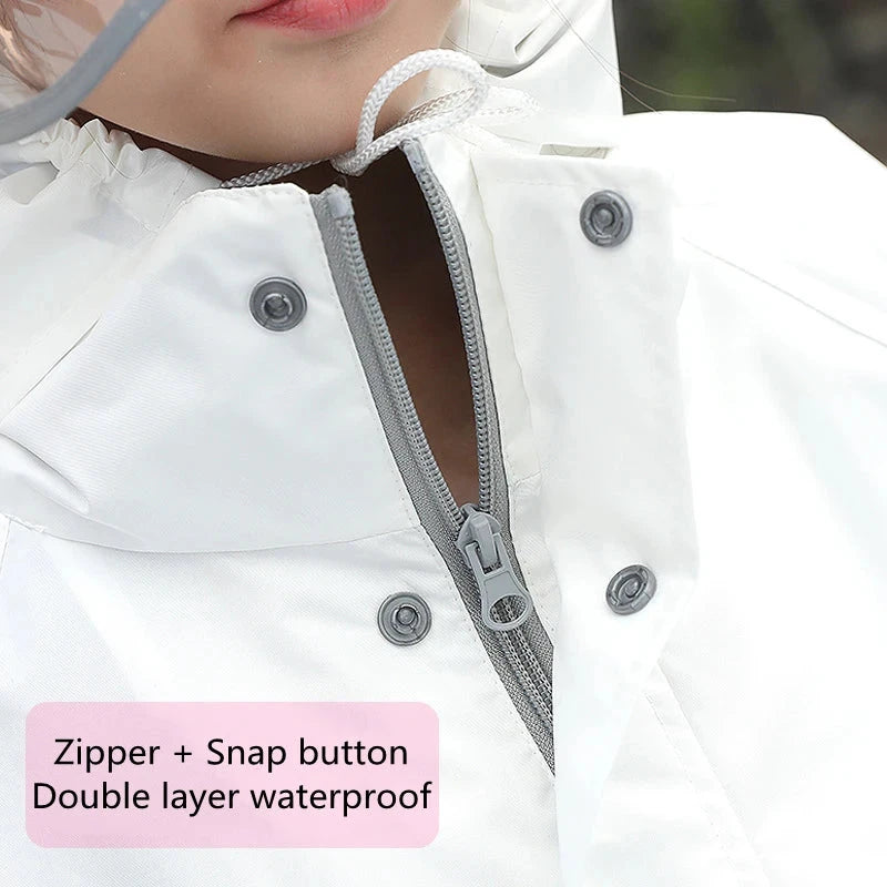 Fashion Children's Color Matching Raincoat And Rain Pants GlowCart