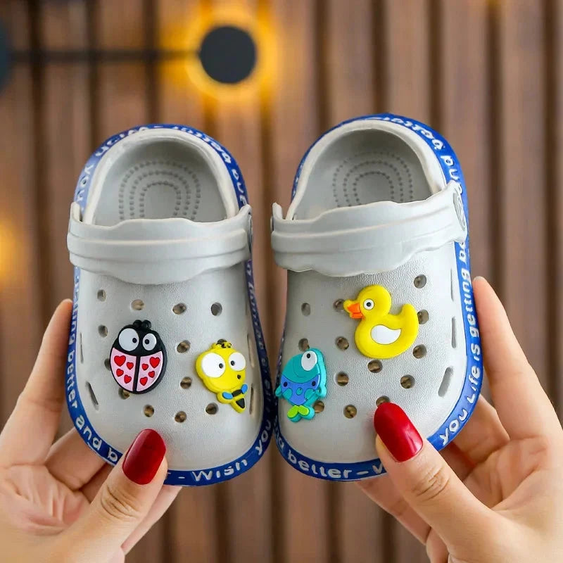 Summer Children Garden Slippers Shoes Boys&Girls Beach Sandal Kids Lightweight Breathable Cute Cartoon Slip Baby Slippers GlowCart