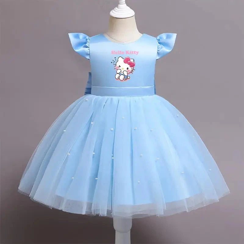 Hello Kitty Girls Lace Dresses Tulle Tutu Princess Dresses GlowCart