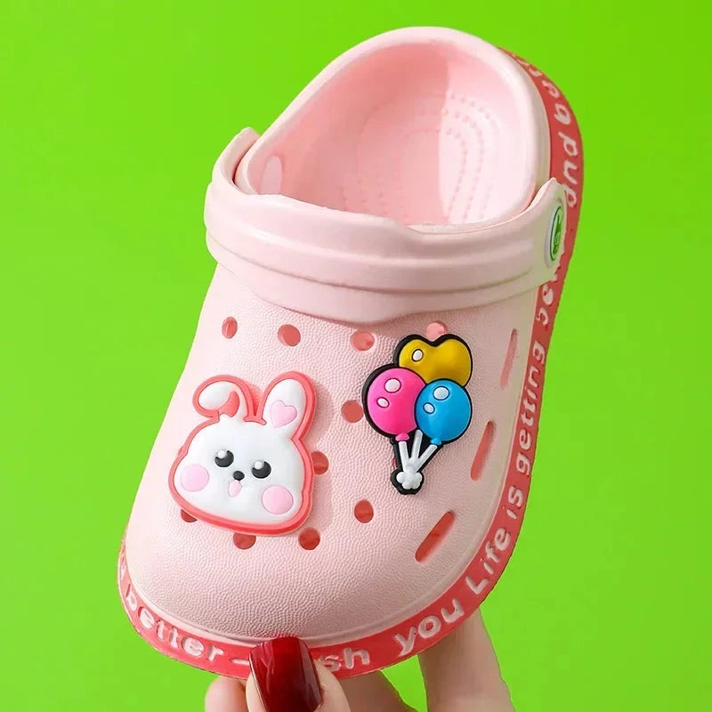 Summer Children Garden Slippers Shoes Boys&Girls Beach Sandal Kids Lightweight Breathable Cute Cartoon Slip Baby Slippers GlowCart