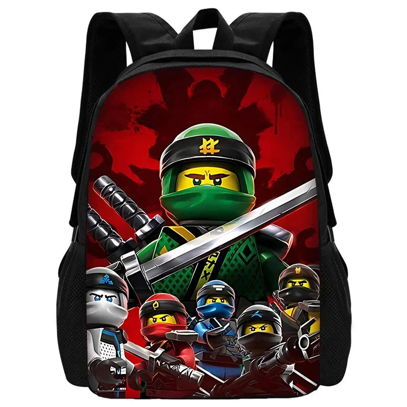 Child School Sports Game N-NinjagoS Backpack with Lunch Bags ,Pencil Bags ,School Bags for Boys Girls Best Gift GlowCart