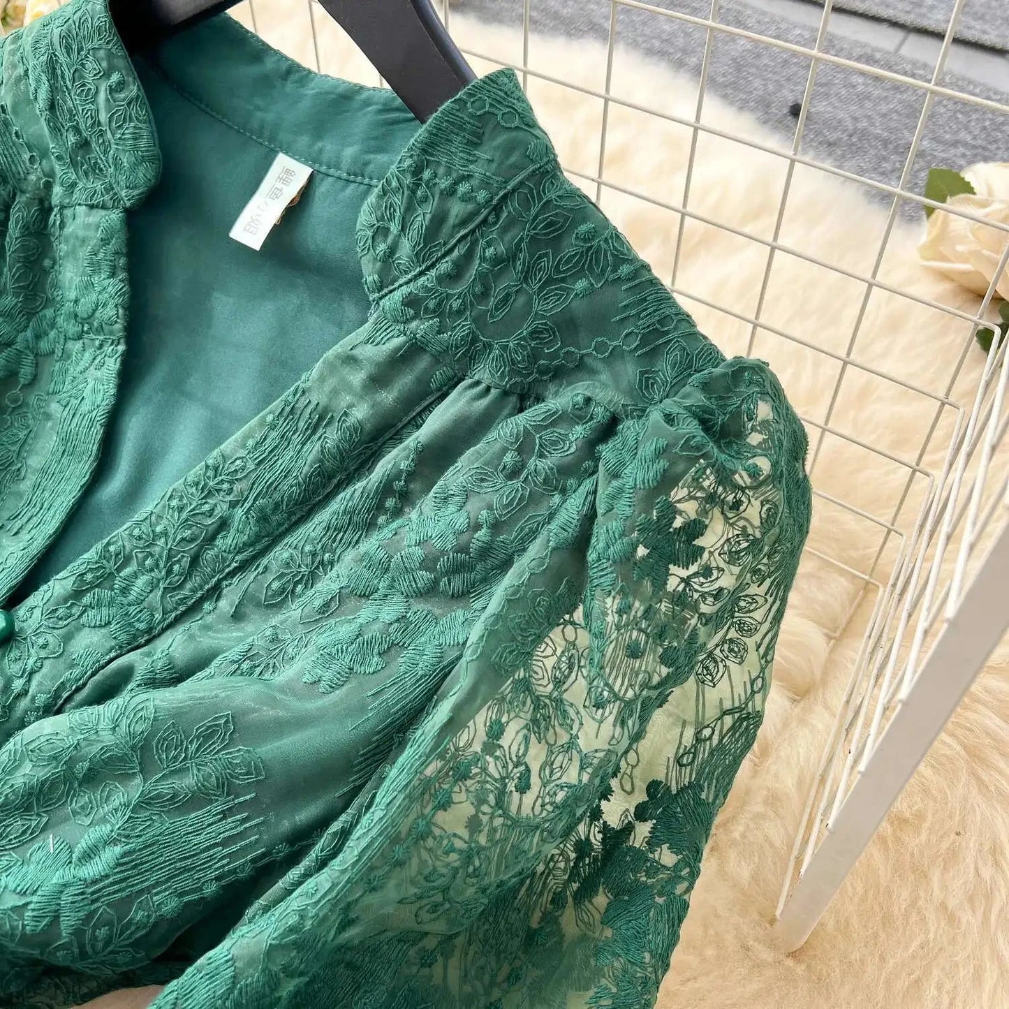 Luxury Embroidery Formal Dresses Women Summer Autumn Lantern GlowCart