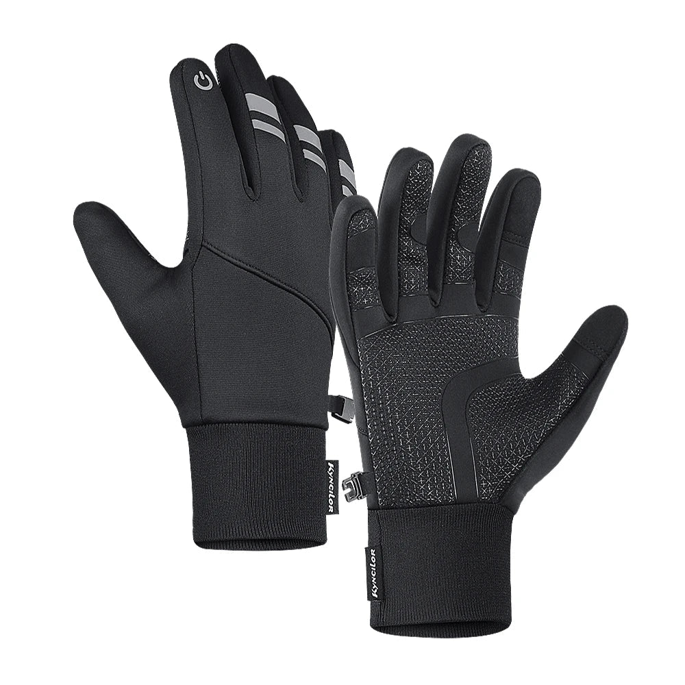 3M Gloves Black Waterproof Winter Warm Cycling Outdoor Sports Running Riding Motorcycle Ski Touch Screen Snowboard Gloves Men GlowCart