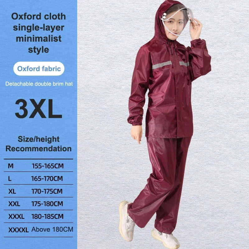 Men's and Women's Outdoor Motorcycle Riding Rain Suit - GlowCart