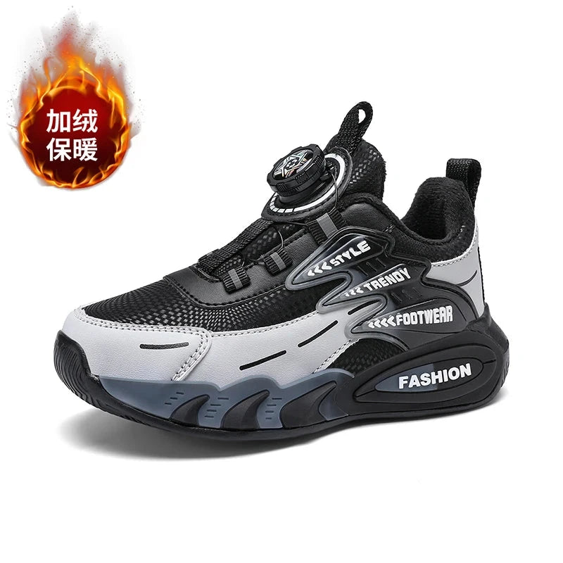 Winter Children Shoes Warm Boys Sneaker Luxury Plush Kids Snow Cotton Sneaker Casual Sports Walking Shoes for Boy 4-10Y GlowCart