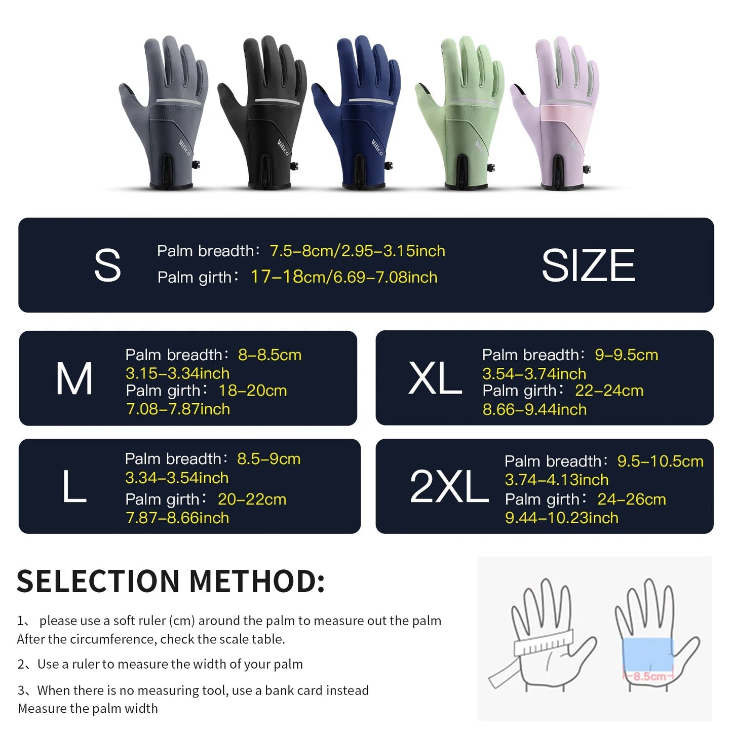 Winter Sports Plus Velvet Warm Gloves For Men And Women Touch Screen Ski Cycling Bicycle Riding Cold-Proof Outdoor Gloves GlowCart