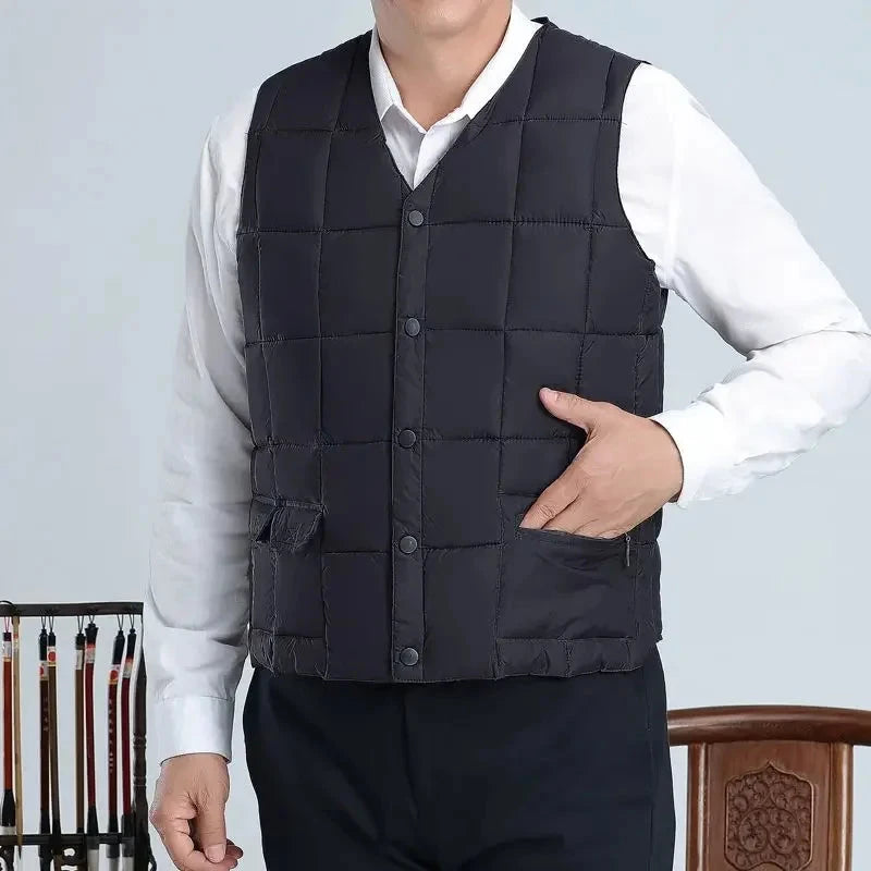 Mens Vest Jacket Sleeveless Jackets Winter Thick Warm GlowCart
