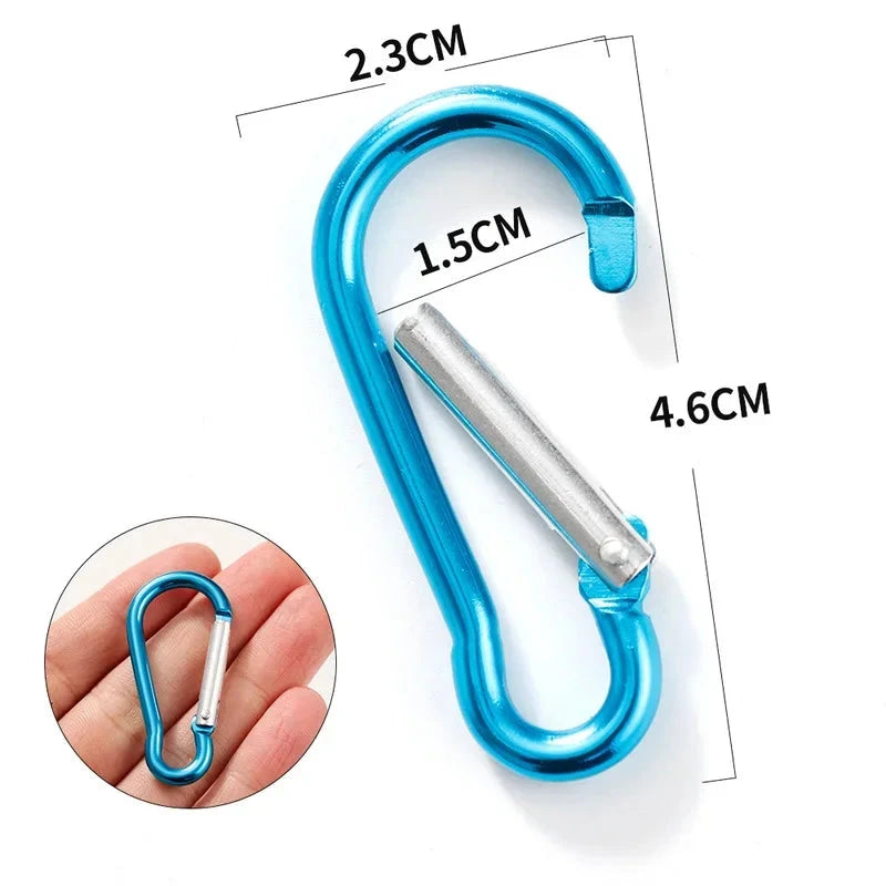 Mini Carabiner Keychain Alluminum Alloy D-ring Buckle Spring GlowCart