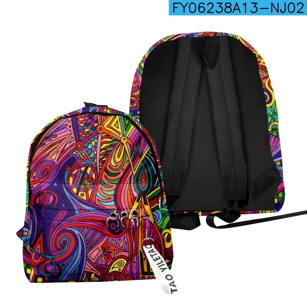 Popular Youthful Anime abstraction School Bags Notebook GlowCart