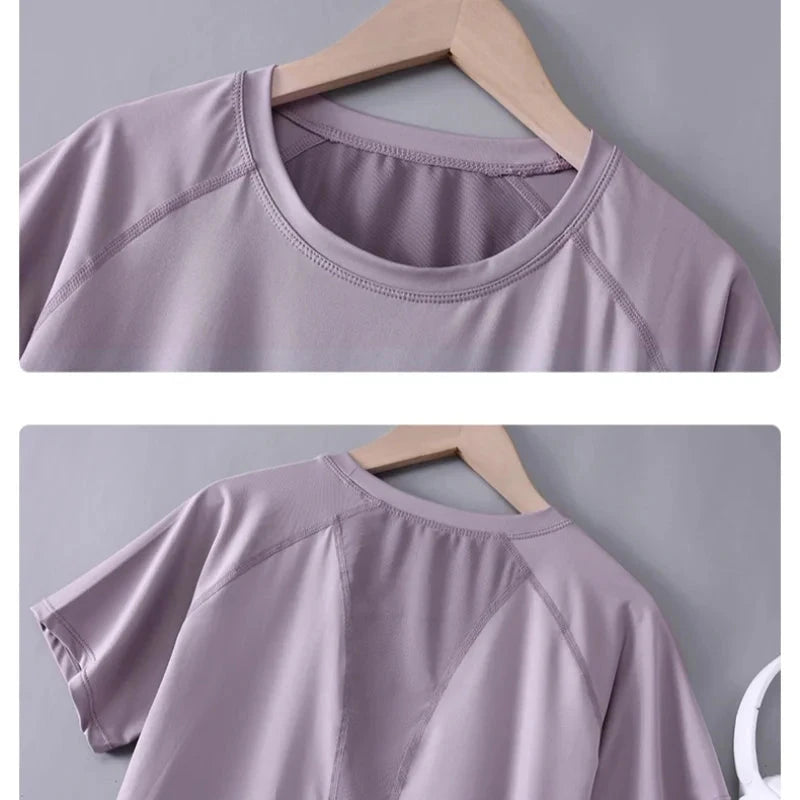 DRUR Yoga Tops Sportswear Woman Gym Shirts Breathable Quick GlowCart