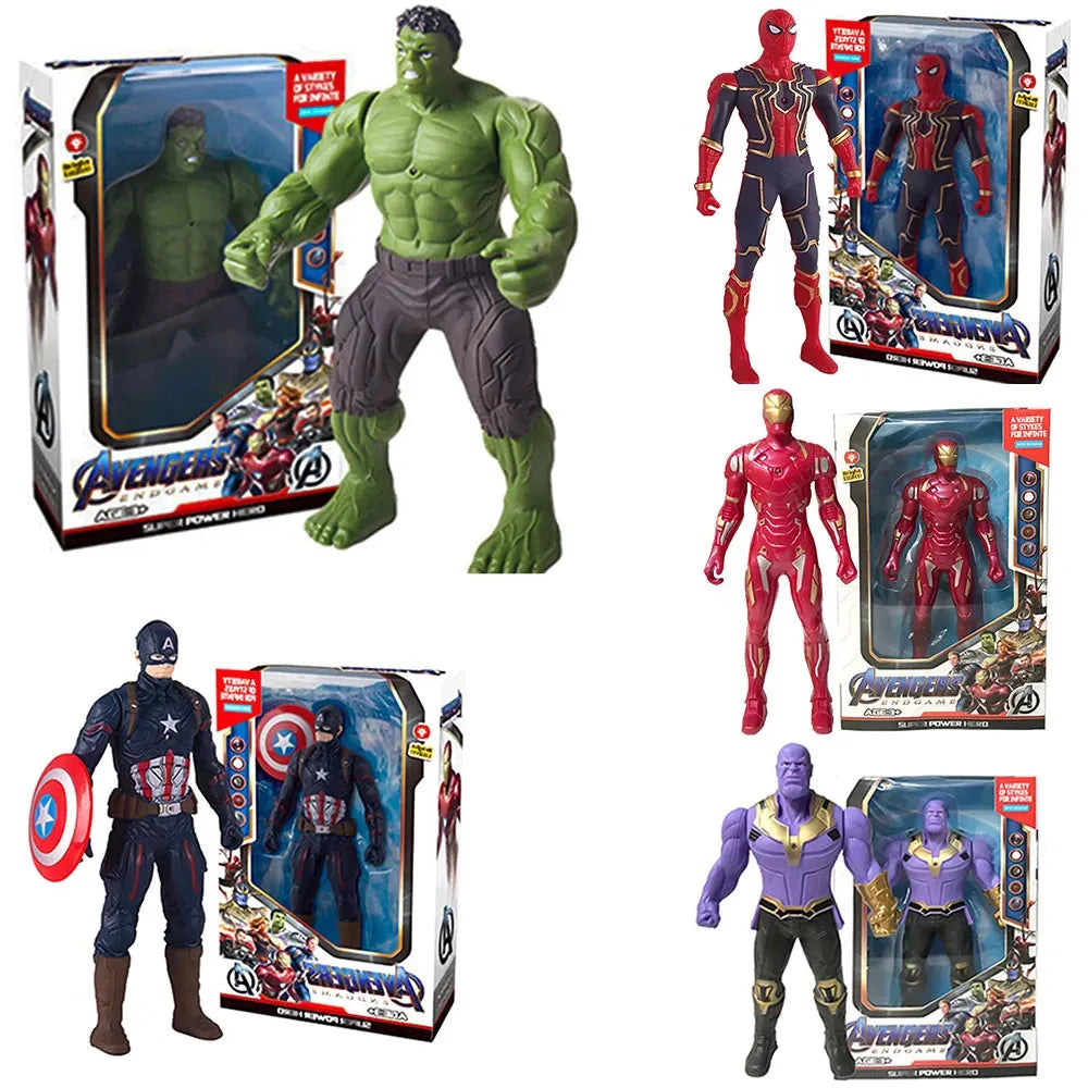 2024  Marvel Spiderman Hulk Ironman Anime Action Figure Toy GlowCart