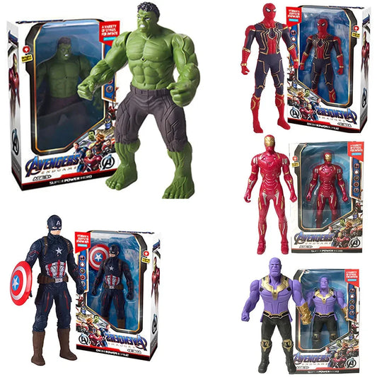 2024  Marvel Spiderman Hulk Ironman Anime Action Figure Toy GlowCart