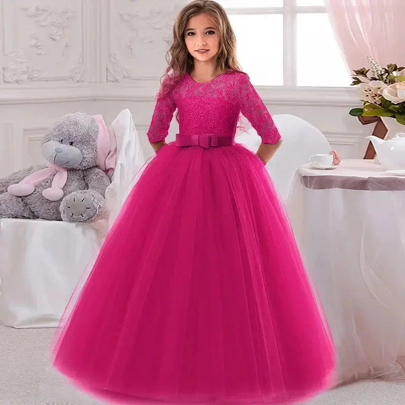 Children Princess Girls Party Wear Kids Christmas Dress Girl's Birthday Dress Baby Girl Wedding Banquet Clothes 3-14 years GlowCart