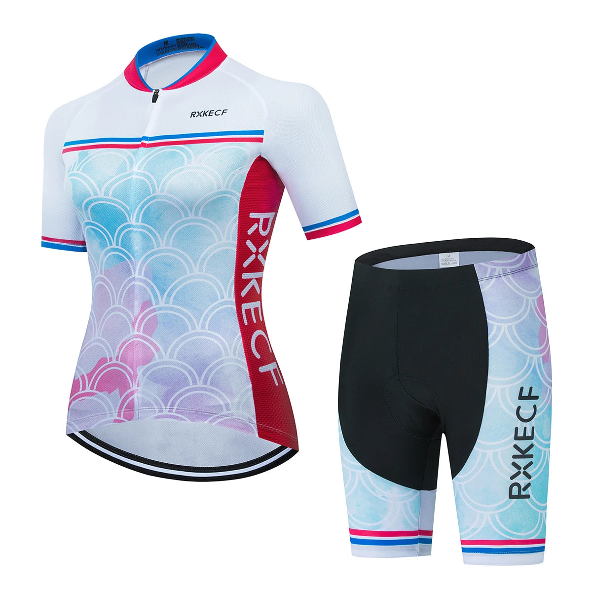 RXKECF Pro 2023 Woman Short Sleeve Cycling Jersey Set Sports Outfit Bike Clothing Kit Mtb Maillot Cyclist Bicycle Clothes GlowCart