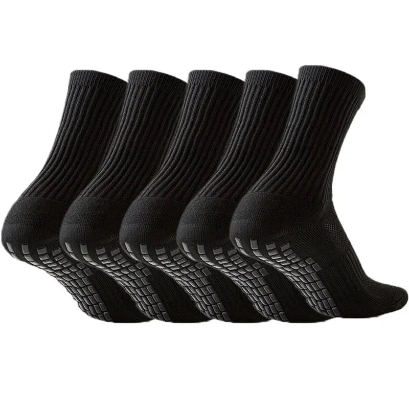 5Pairs football socks men women towel bottom Terry grip socks basketball rugby soccer running tennis outdoor sport socks GlowCart