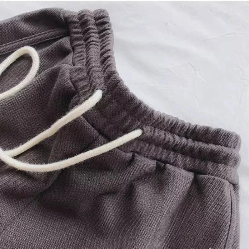 Women Casual Loose Drawstring Sports Shorts Elastic High Waist Fitness Running A-line Shorts Basic Yoga Wide Leg Trousers Summer GlowCart