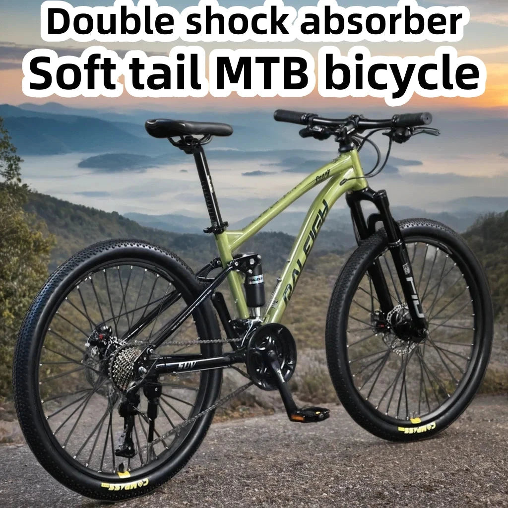 DH 26inch 29inch Soft Tail Mountain Bike MTB Downhill Mountain Bicycle Double Damping Bike Gravel Cross Country Dirt Bicycle GlowCart