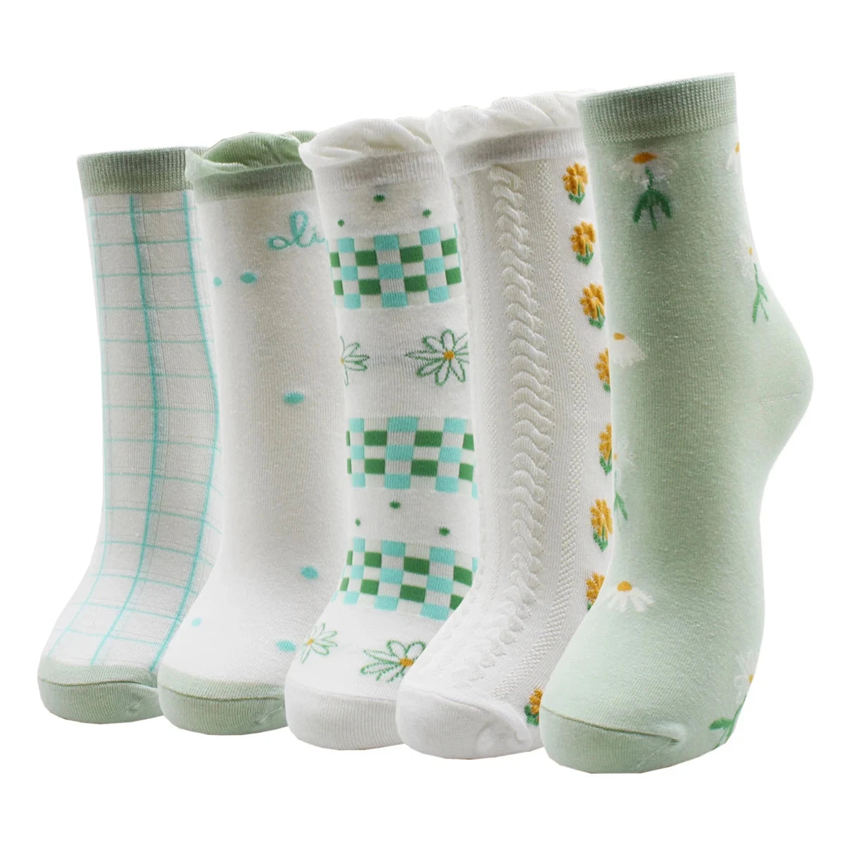 5 Pairs New Fashion Colorful Harajuku Korean Kawaii Cute GlowCart