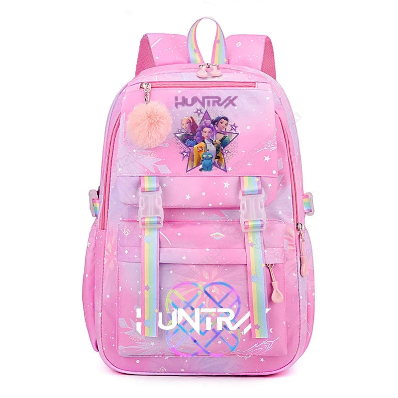 KPop Demon Hunters Backpack High-capacity Kids Knapsacks Movie Music Girl School Schoolbags Cartoon Anime Student Rucksack GlowCart