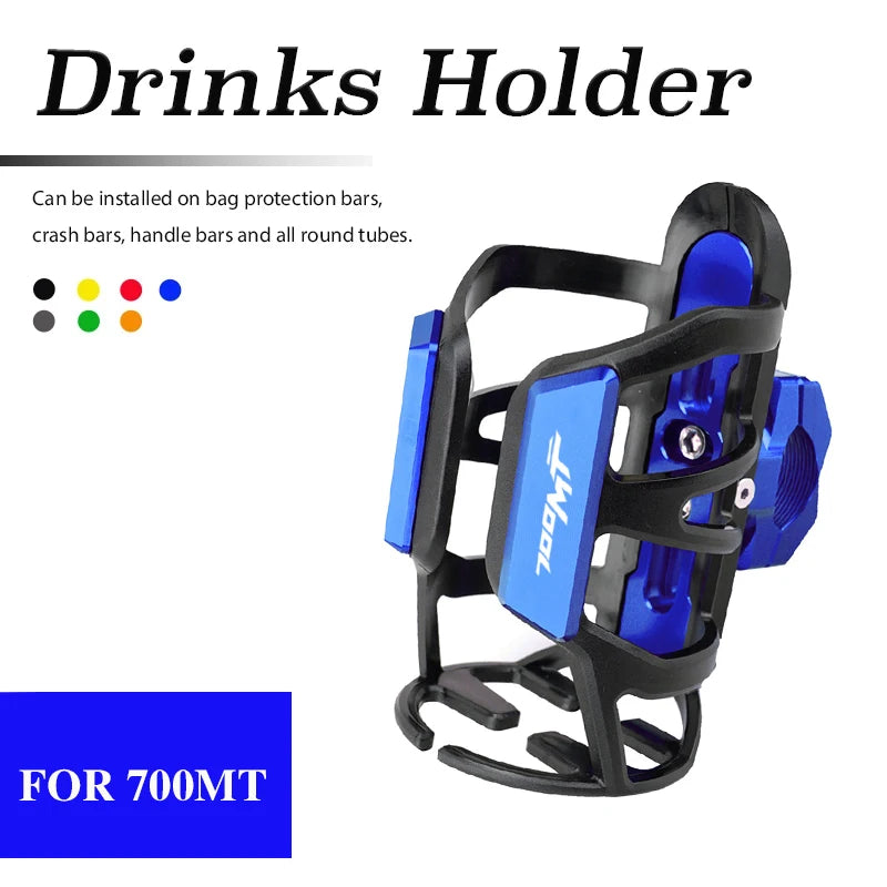 Water Cup Holder For CFMOTO 700MT MT-700 CF 700MT 700mt Motorcycle CNC Beverage Water Bottle Cage Drink Cup Holder GlowCart
