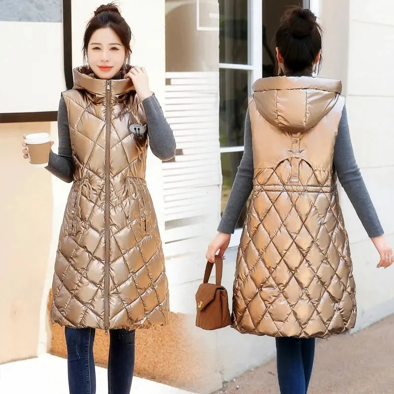 Autumn Winter Women Sleeveless Waistcoat Warm Puffer Jacket GlowCart