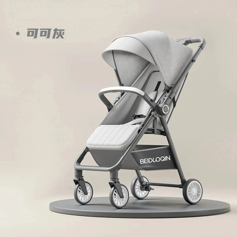 2025 New High-view Baby Stroller Foldable, Can Sit or Lie Two-way Sitting and Lying Function with One-touch Storage GlowCart