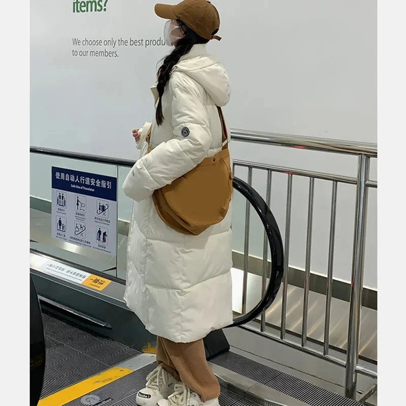 Women Fall Thicken Parkas Coat Long Sleeve Warm Pocket GlowCart