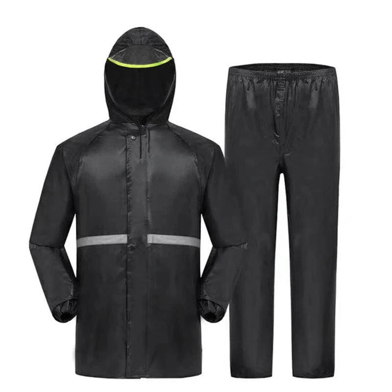 2pcs Hooded Coat & Pant Rain Suit For Women Men Outdoor GlowCart
