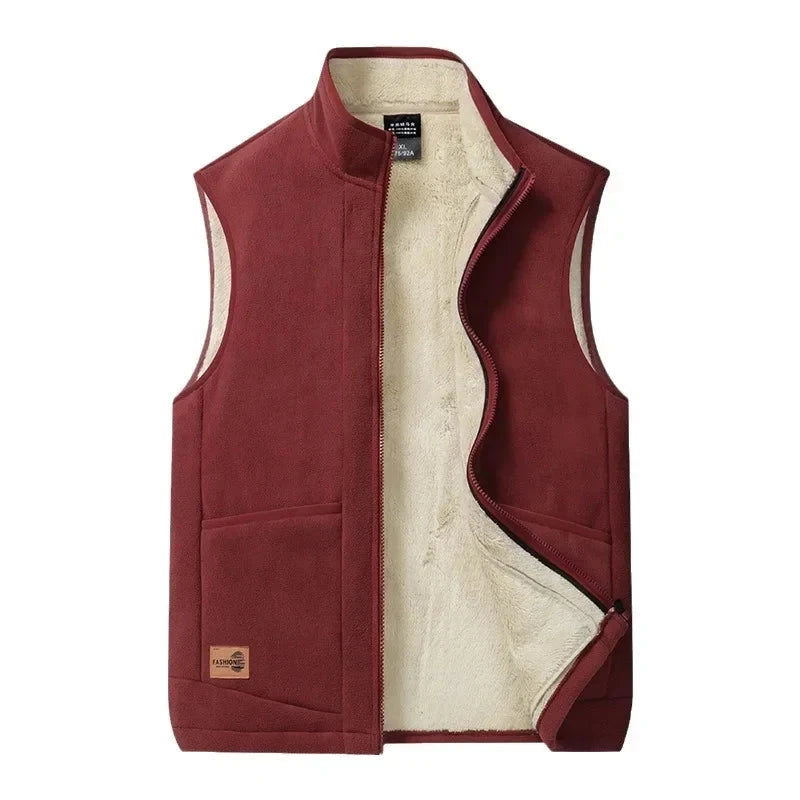 2024 Autumn and Winter Lambswool Vests Men New Warm Padded GlowCart