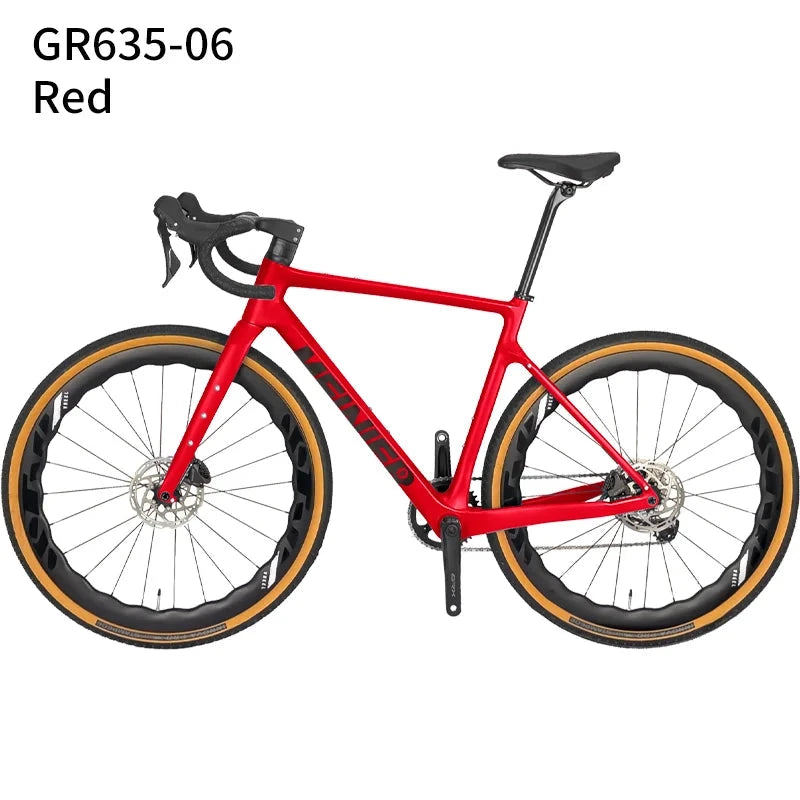 Carbon Gravel Bike Bicicletas Hydraulic Disc Brake Road Bike Bicycle Gravel 11S GRX Groupset GlowCart