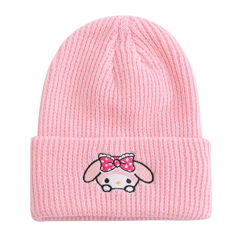 Hot Sale Saniro Hello Kitty Beanie Hat Women Cute Cartoon GlowCart