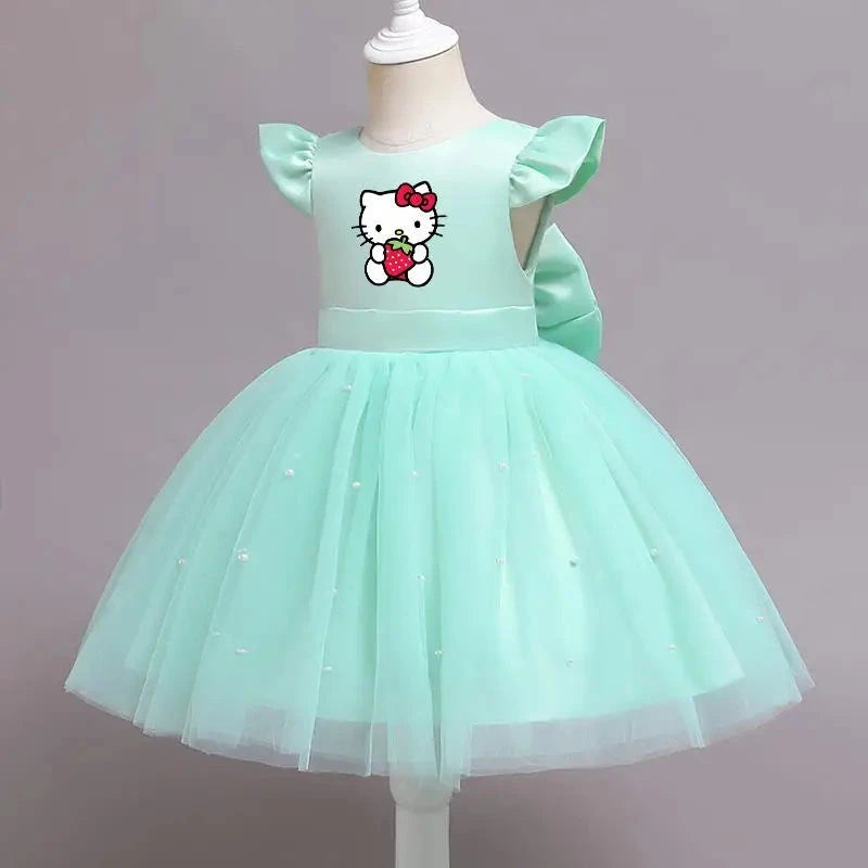 Hello Kitty Girls Lace Dresses Tulle Tutu Princess Dresses GlowCart