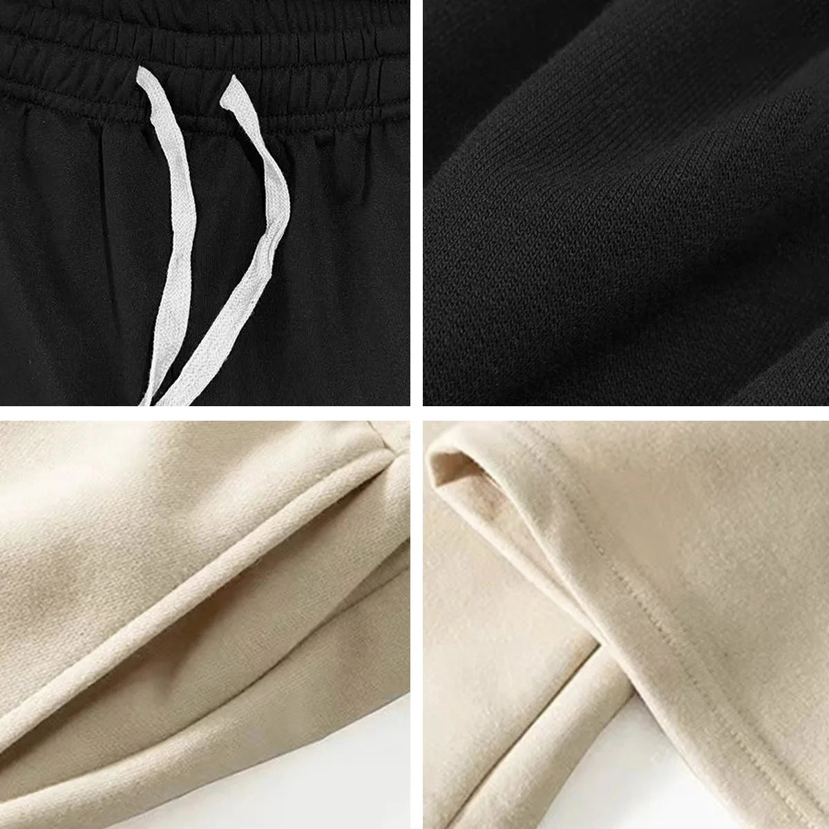 Men's solid color straight leg jogging pants, suitable for GlowCart