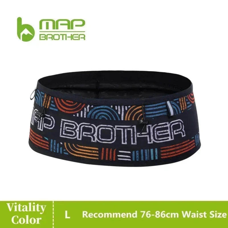 MAP BROTHER W1002 Hydration Running Belt Waist Pack Travel Money Bag Trail Marathon Gym Workout Fitness Mobile Phone Holder Bag GlowCart