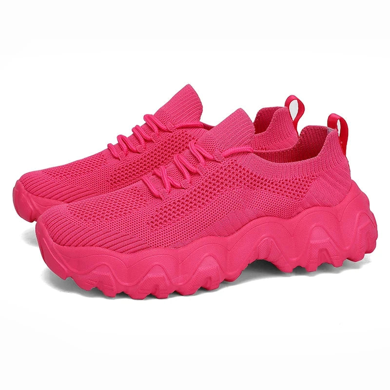 Women' Cute Lace Up Mesh Shoes Versatile Fashionable Design GlowCart