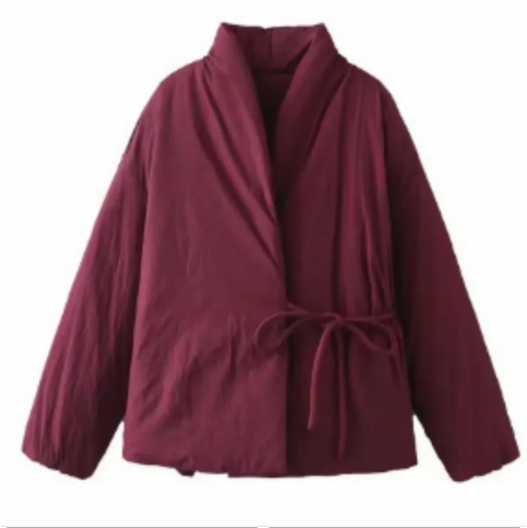 2025 Winter New Arrival Stylish Lace-Up Quilted Jacket GlowCart