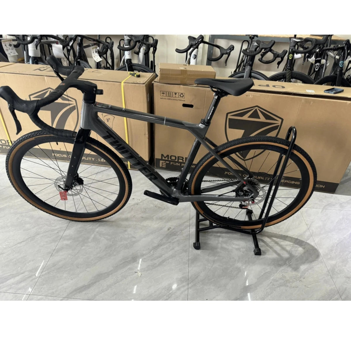 GRAVEL X Carbon Fiber Twitter Gravel Bike Gravel V1 Carbon Fiber Road Bicycle 24 Speed Hydraulic Disc Brake Hidden Cable 40C GlowCart