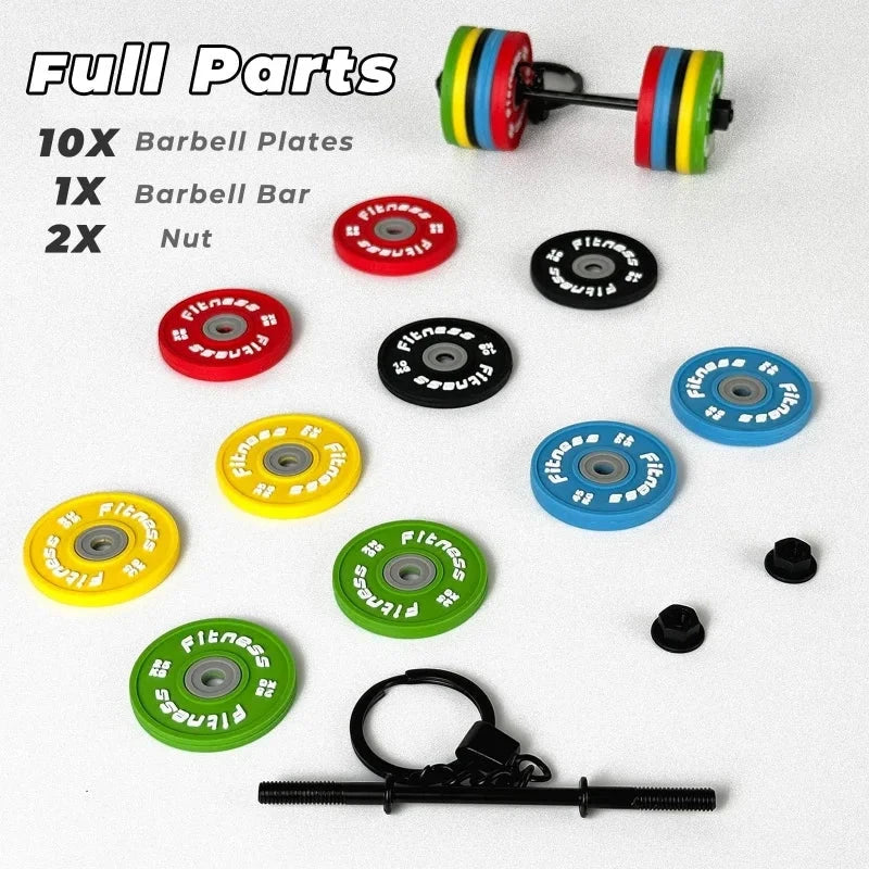 2025 New Barbell Keychain DlY Silicone Dumbbell Keychain Gym GlowCart