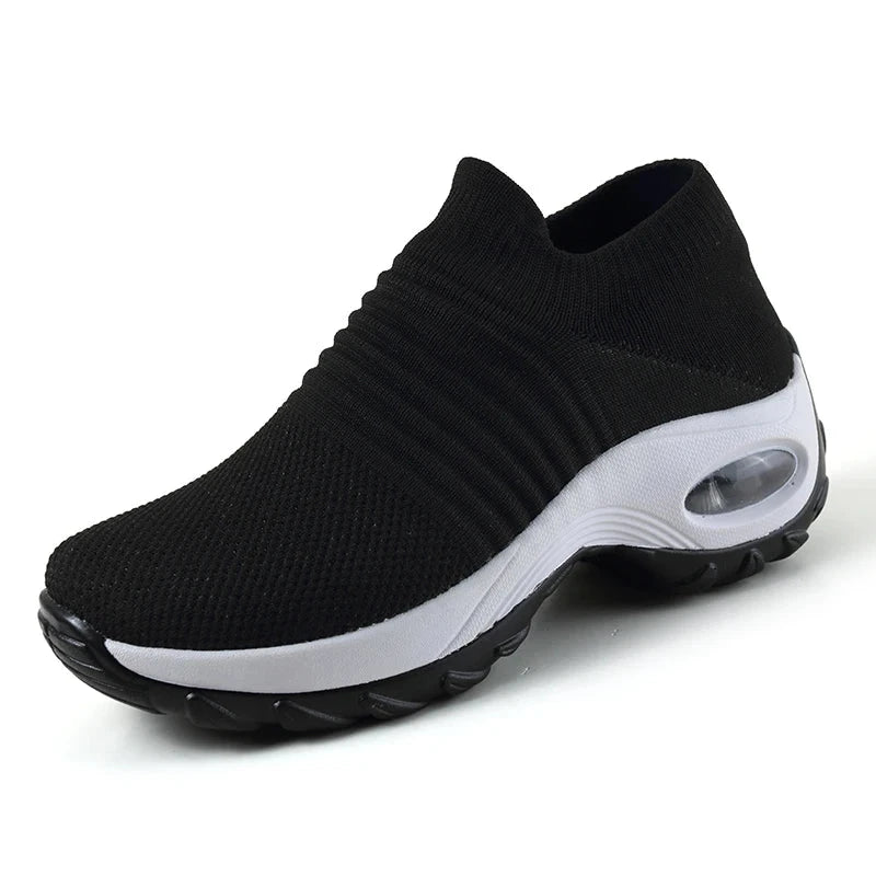 Women Walking Trainers Fashion Fly Weaving Sock Sneakers GlowCart